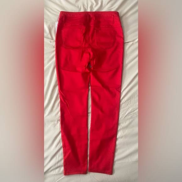 Mid-rise Skinny Red Pants - Picture 2 of 4